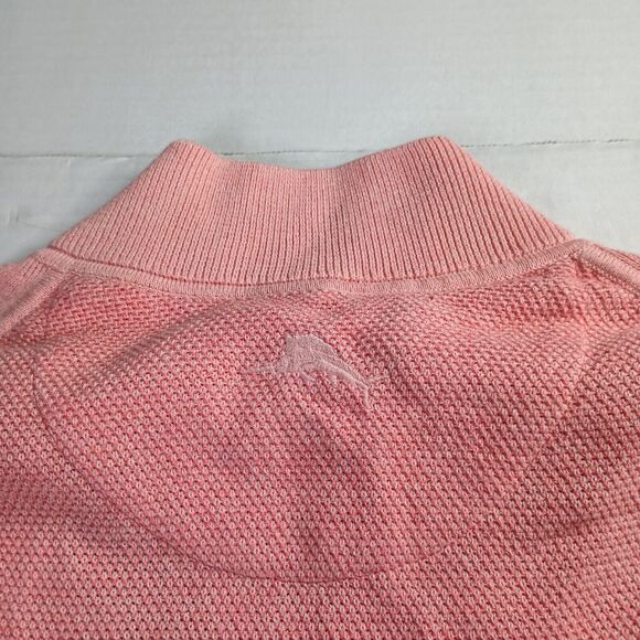 Tommy Bahama Coolside Island Zone Full Zip Vest Men's L Shellrossa Heather Pink - Picture 9 of 9